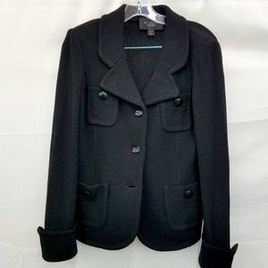 St. John Caviar knit black jacket in EXCELLENT condition